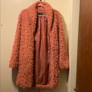 Pink wild fable coat, size small,100% polyester.